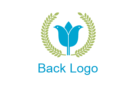 2 birds in leaf branch logo