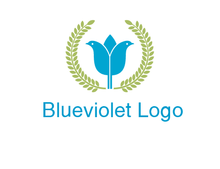 2 birds in leaf branch logo