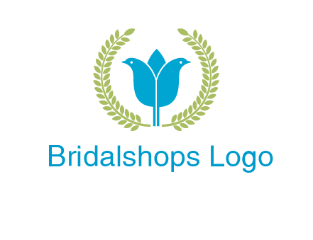 2 birds in leaf branch logo