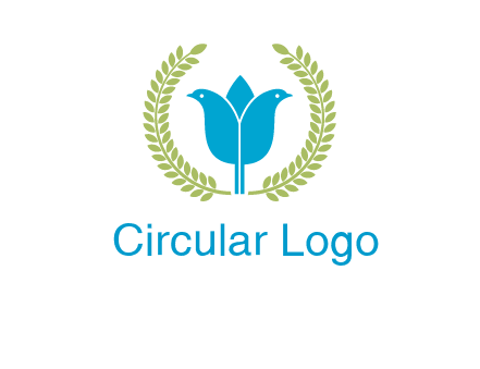 2 birds in leaf branch logo