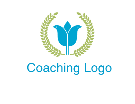 2 birds in leaf branch logo
