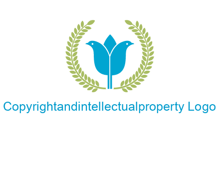 2 birds in leaf branch logo