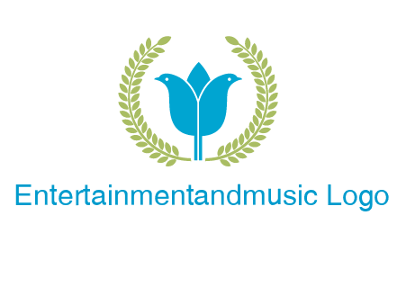 2 birds in leaf branch logo