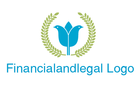 2 birds in leaf branch logo