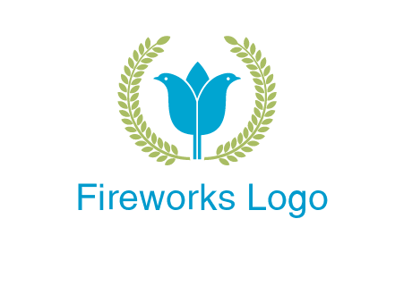 2 birds in leaf branch logo