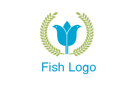 2 birds in leaf branch logo