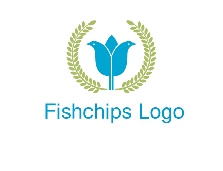 2 birds in leaf branch logo