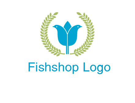 2 birds in leaf branch logo