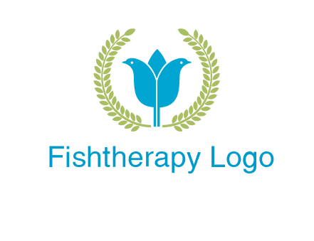 2 birds in leaf branch logo
