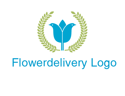 2 birds in leaf branch logo
