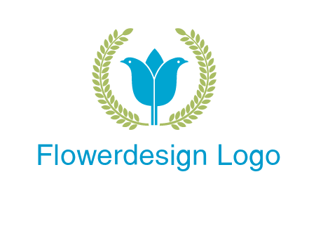 2 birds in leaf branch logo