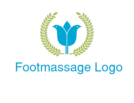 2 birds in leaf branch logo