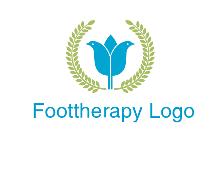 2 birds in leaf branch logo