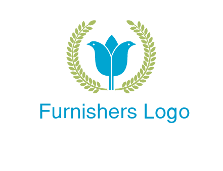 2 birds in leaf branch logo