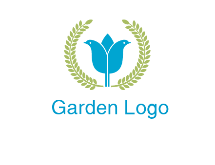 2 birds in leaf branch logo