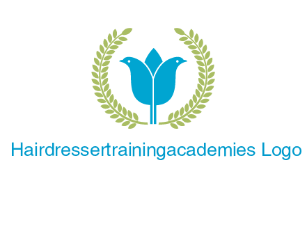 2 birds in leaf branch logo