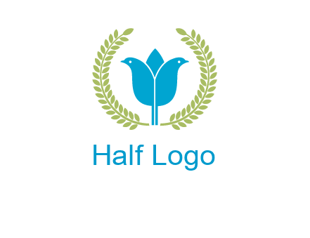 2 birds in leaf branch logo