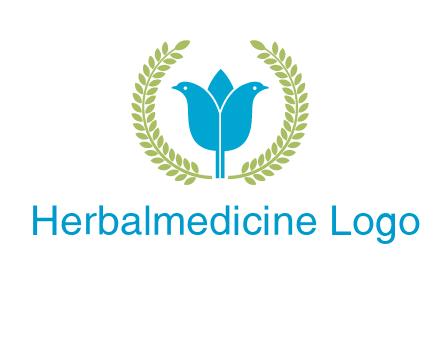 2 birds in leaf branch logo