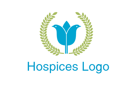 2 birds in leaf branch logo
