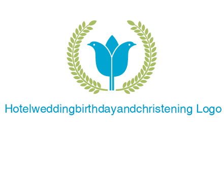 2 birds in leaf branch logo