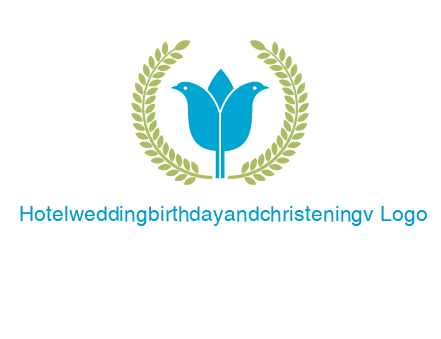 2 birds in leaf branch logo