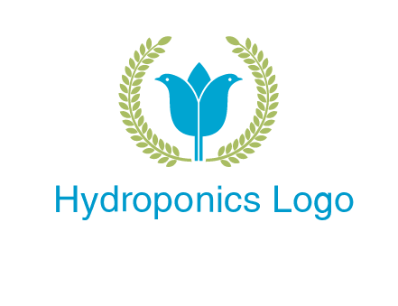 2 birds in leaf branch logo