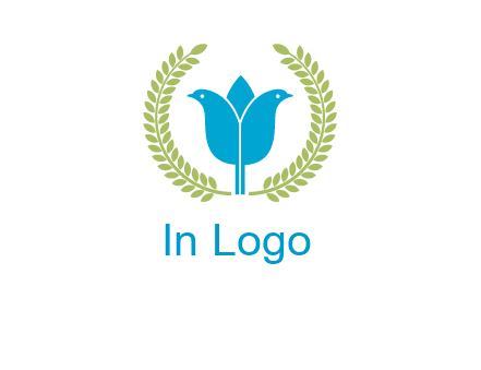 2 birds in leaf branch logo