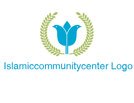 2 birds in leaf branch logo