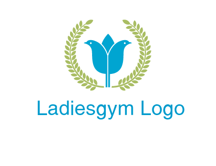 2 birds in leaf branch logo