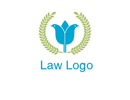 2 birds in leaf branch logo