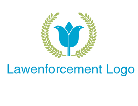2 birds in leaf branch logo