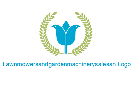 2 birds in leaf branch logo