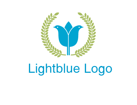 2 birds in leaf branch logo