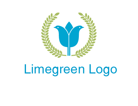 2 birds in leaf branch logo