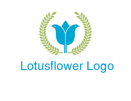 2 birds in leaf branch logo