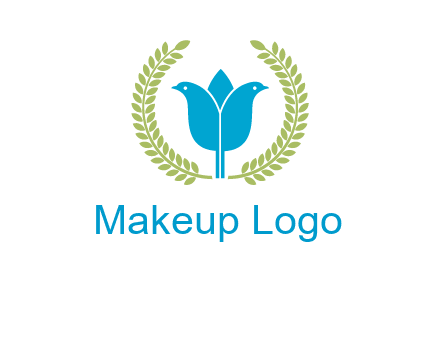 2 birds in leaf branch logo