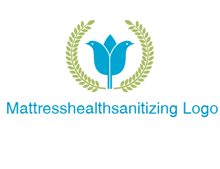 2 birds in leaf branch logo