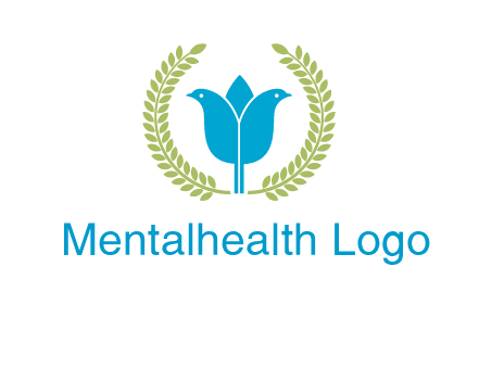 2 birds in leaf branch logo