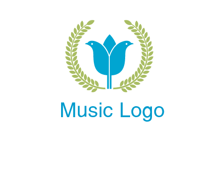 2 birds in leaf branch logo