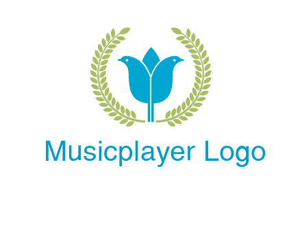 2 birds in leaf branch logo