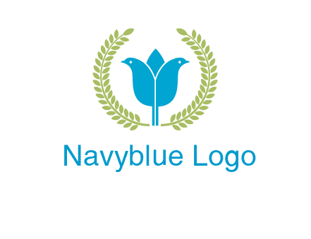 2 birds in leaf branch logo