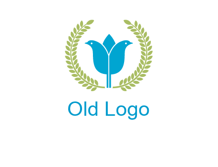 2 birds in leaf branch logo