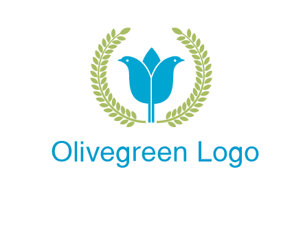 2 birds in leaf branch logo