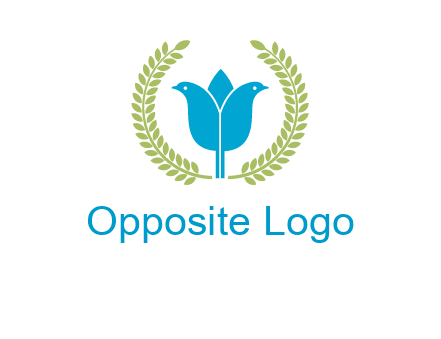 2 birds in leaf branch logo