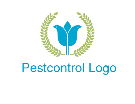 2 birds in leaf branch logo
