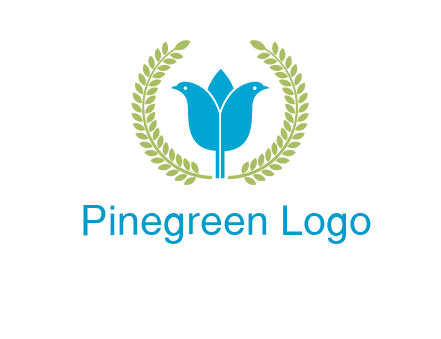 2 birds in leaf branch logo