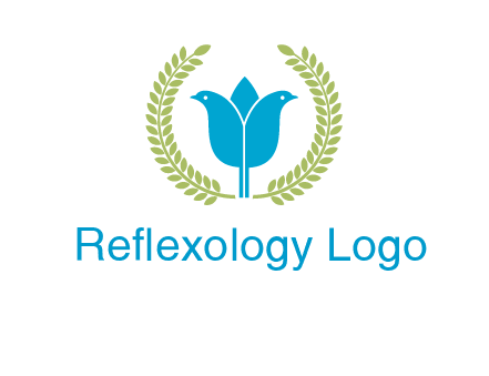 2 birds in leaf branch logo