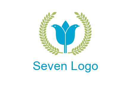 2 birds in leaf branch logo