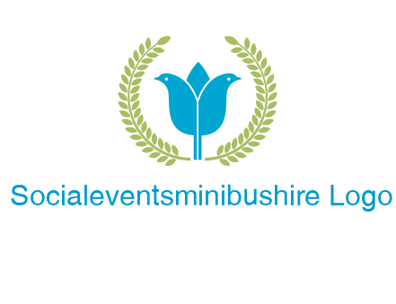 2 birds in leaf branch logo