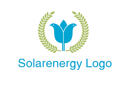 2 birds in leaf branch logo